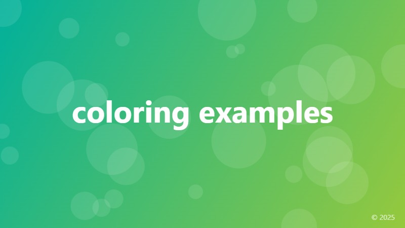 coloring examples