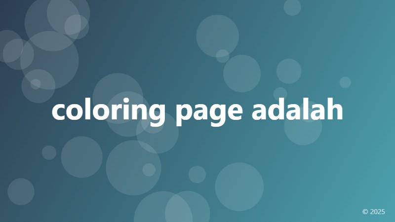 coloring page adalah