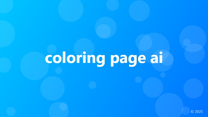 coloring page ai