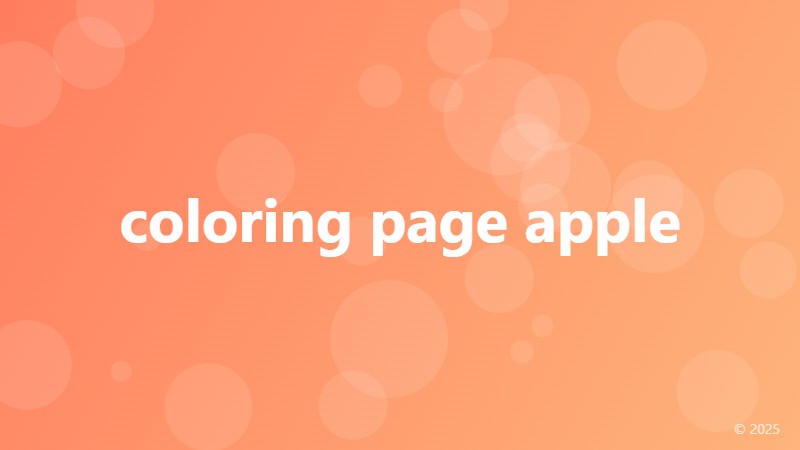 coloring page apple