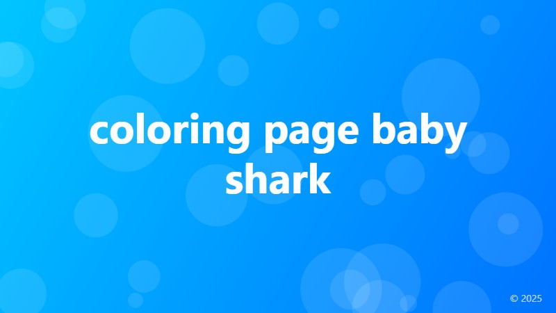 coloring page baby shark