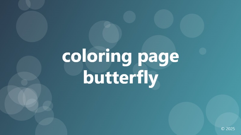 coloring page butterfly