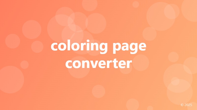 coloring page converter