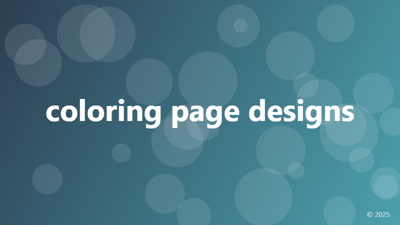 coloring page designs