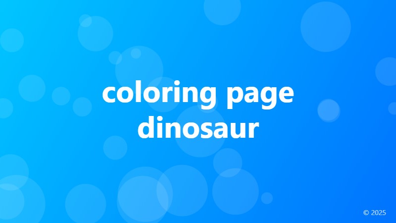 coloring page dinosaur