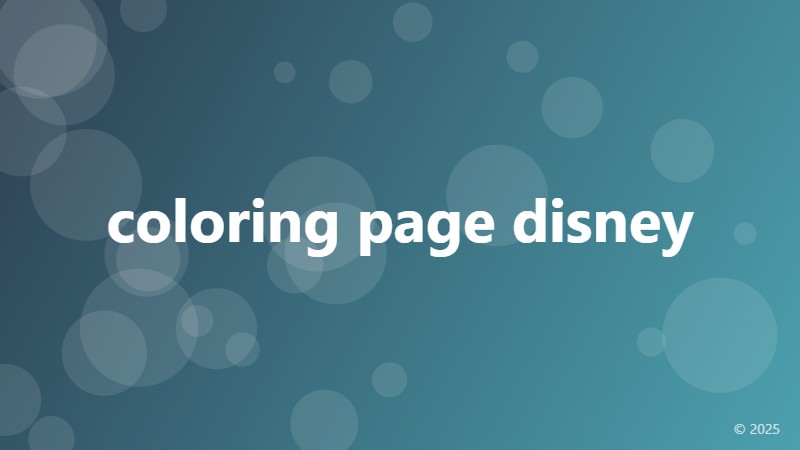 coloring page disney