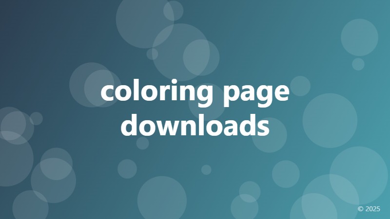 coloring page downloads