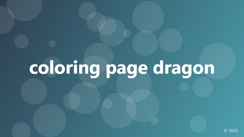coloring page dragon