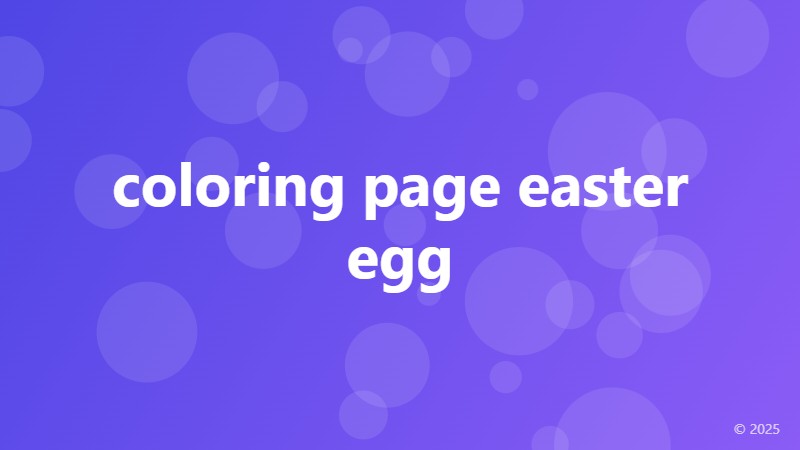 coloring page easter egg