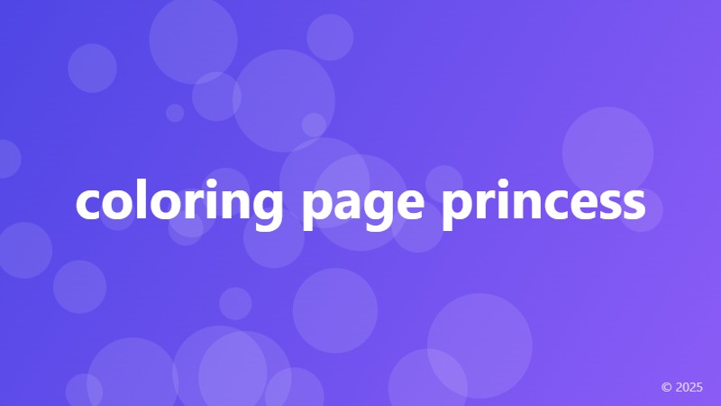 coloring page princess