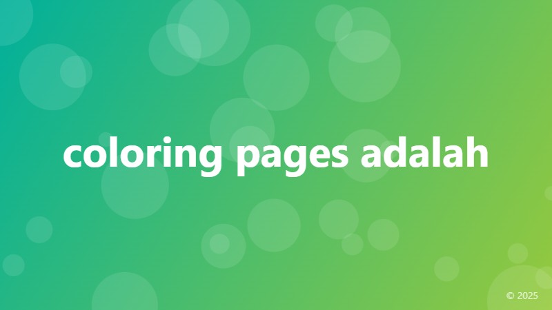 coloring pages adalah