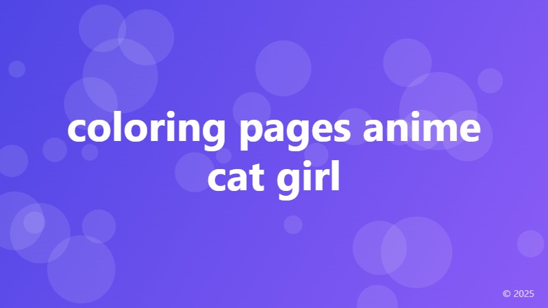 coloring pages anime cat girl