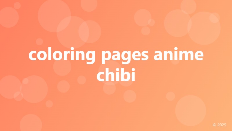 coloring pages anime chibi