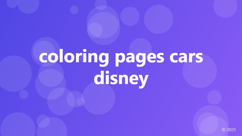 coloring pages cars disney