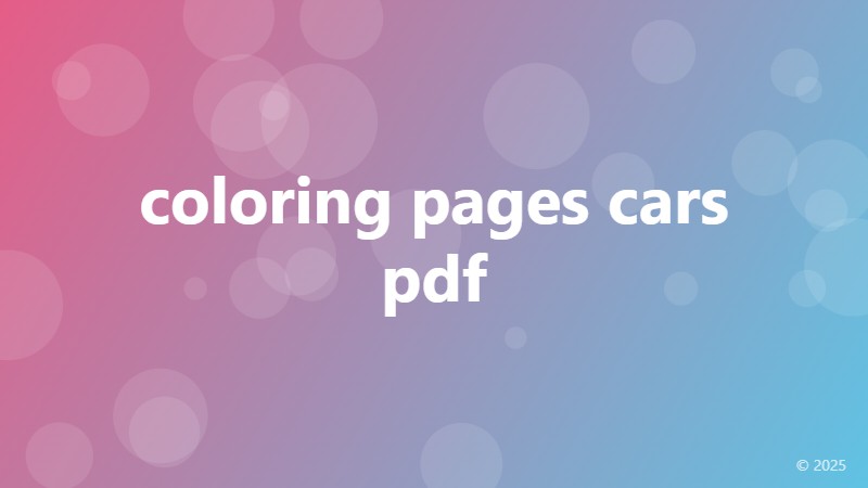 coloring pages cars pdf