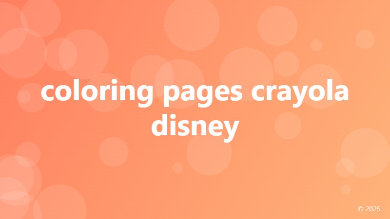 coloring pages crayola disney