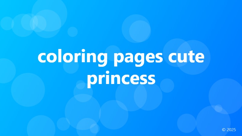 coloring pages cute princess