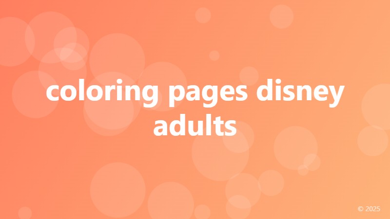 coloring pages disney adults
