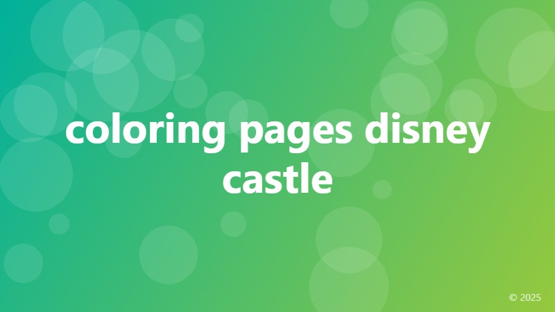 coloring pages disney castle