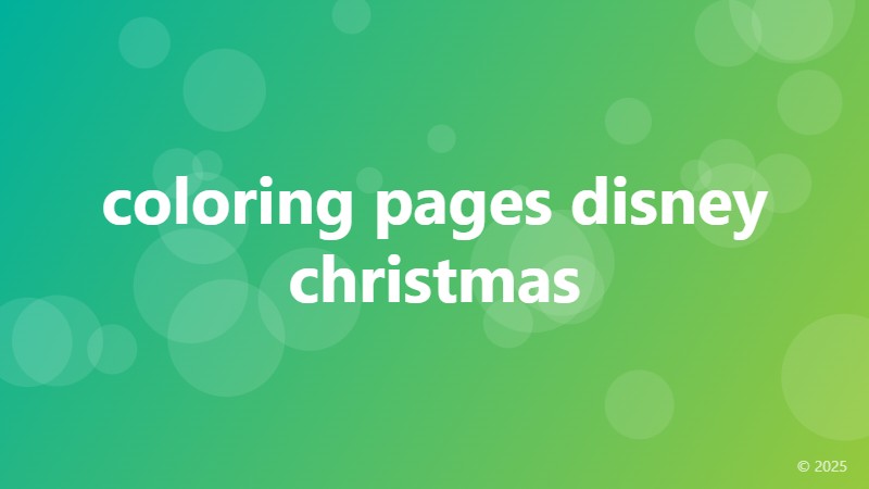 coloring pages disney christmas