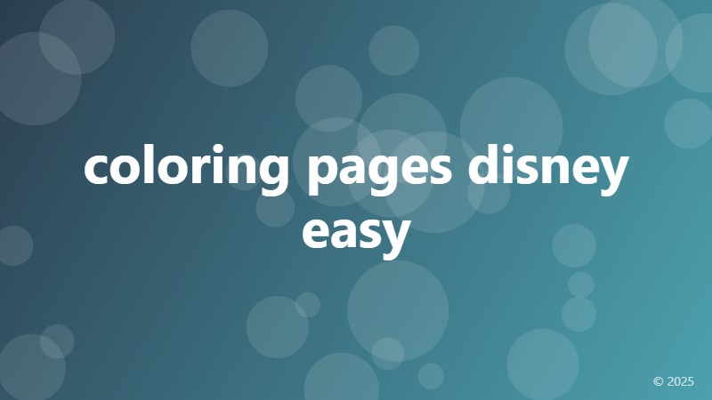 coloring pages disney easy