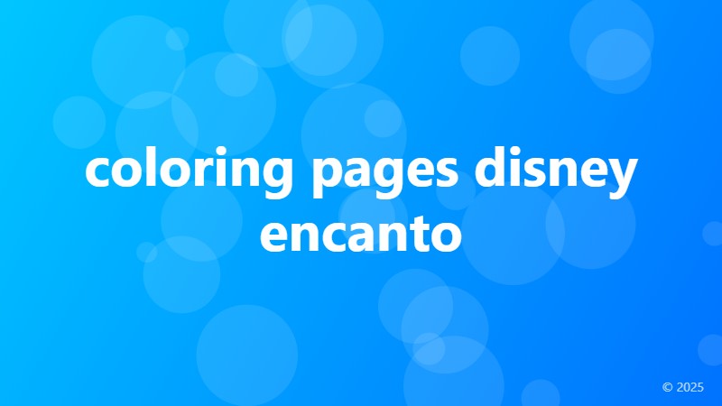 coloring pages disney encanto