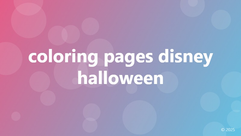 coloring pages disney halloween