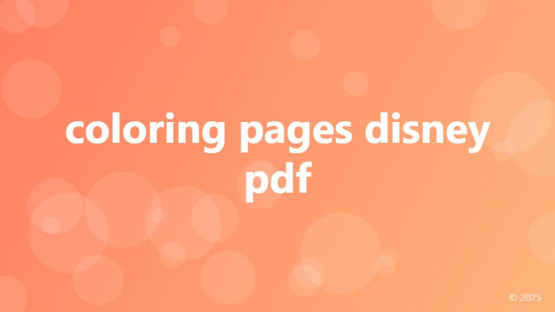 coloring pages disney pdf