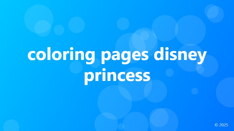 coloring pages disney princess