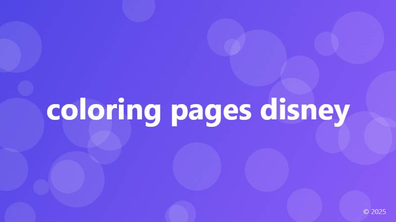 coloring pages disney