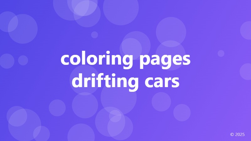 coloring pages drifting cars