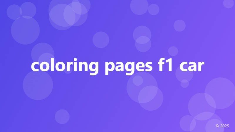 coloring pages f1 car