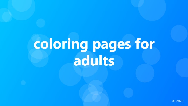 coloring pages for adults