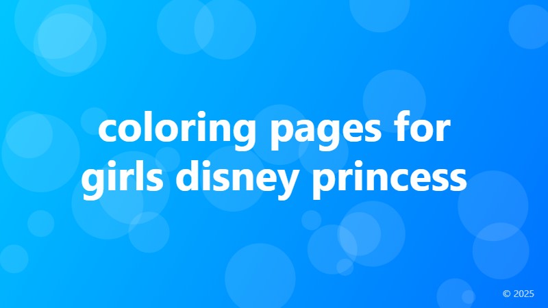 coloring pages for girls disney princess