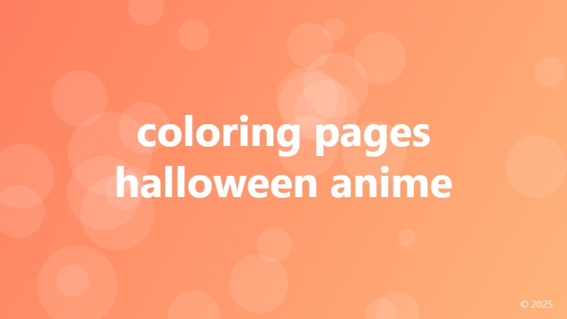 coloring pages halloween anime