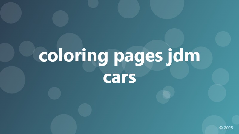 coloring pages jdm cars