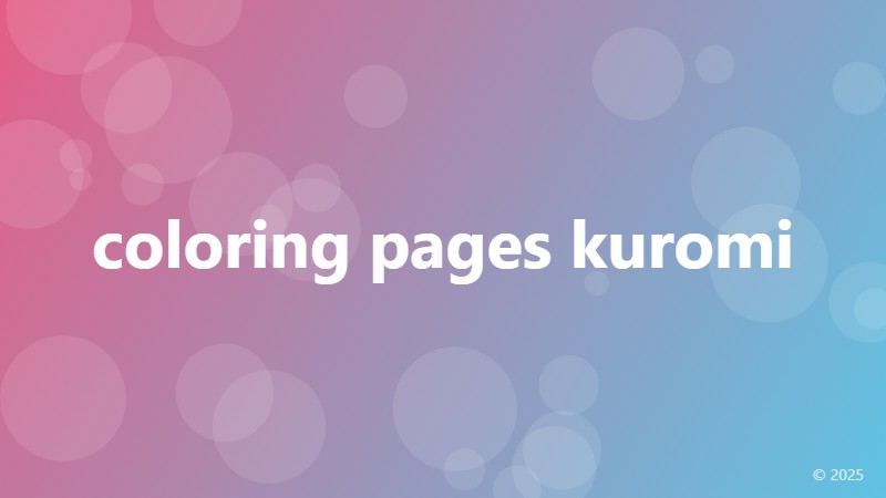 coloring pages kuromi