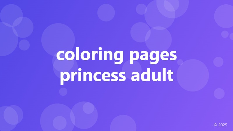 coloring pages princess adult