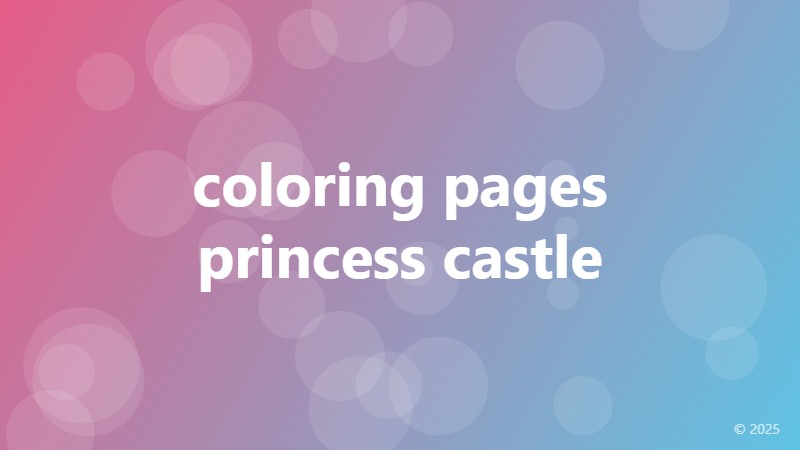 coloring pages princess castle