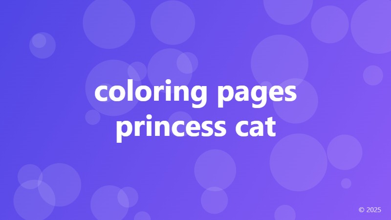 coloring pages princess cat