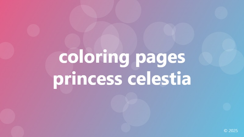 coloring pages princess celestia