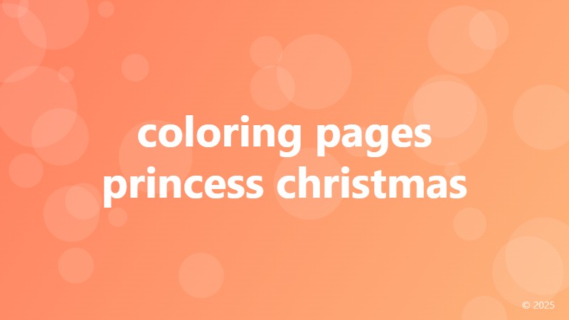 coloring pages princess christmas