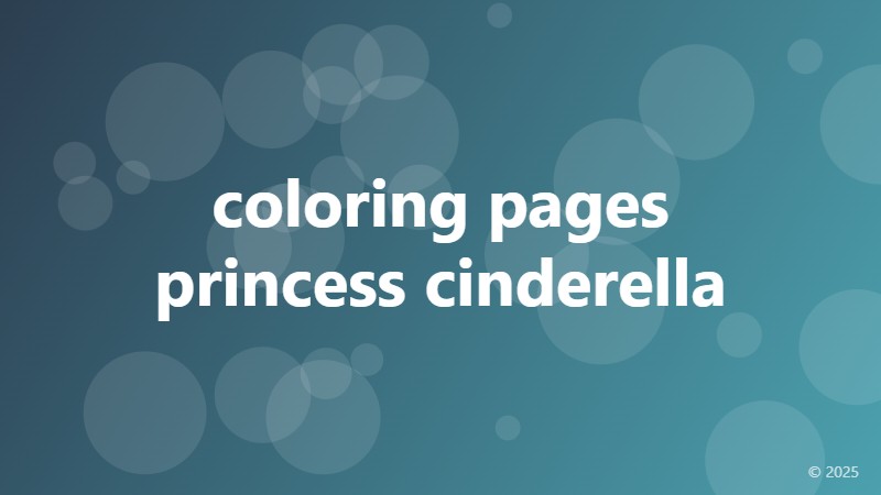 coloring pages princess cinderella