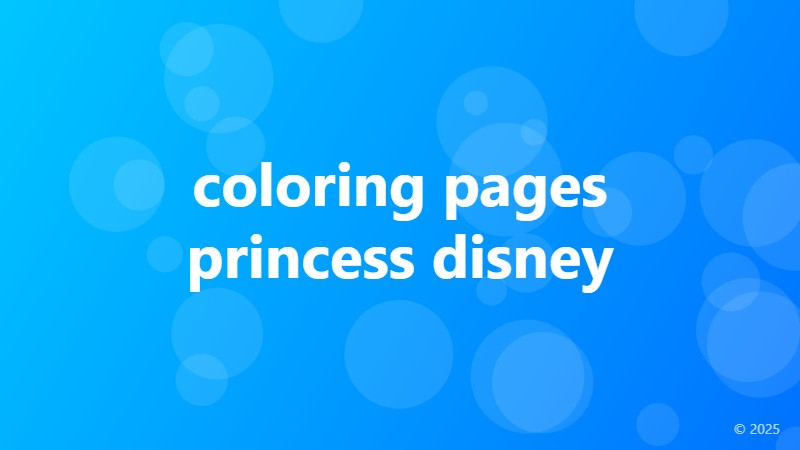coloring pages princess disney
