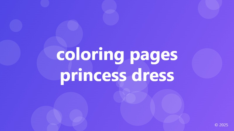 coloring pages princess dress