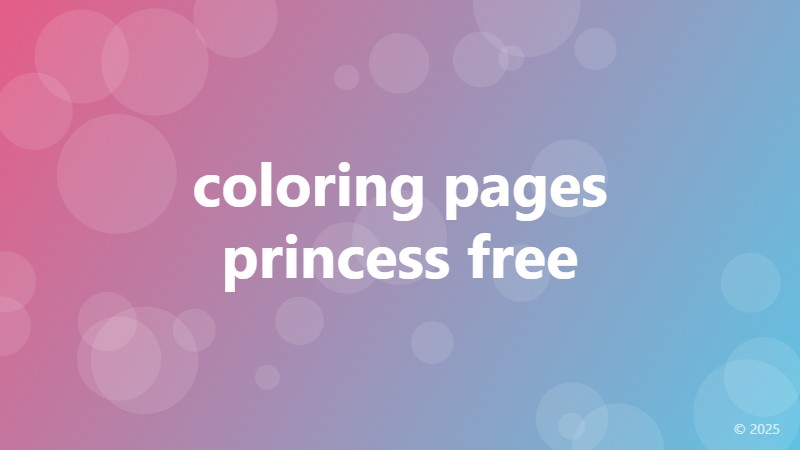 coloring pages princess free