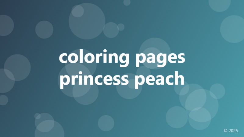 coloring pages princess peach