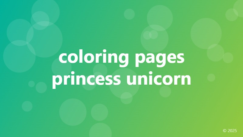 coloring pages princess unicorn