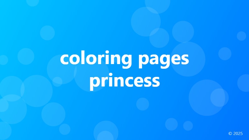 coloring pages princess