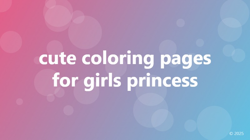 cute coloring pages for girls princess